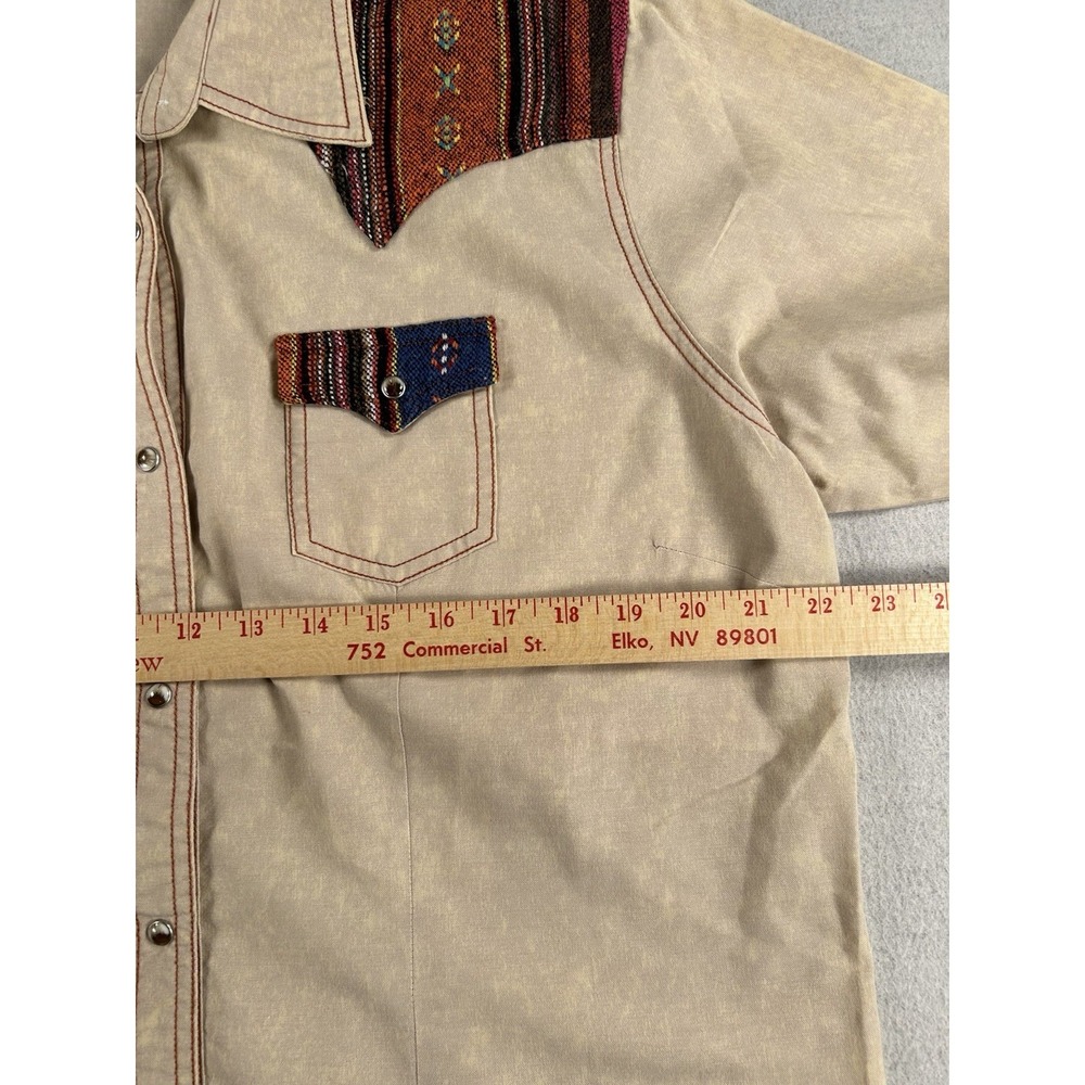 VTG Wrangler Women's Acid Wash Western Long Sleeve Button Down Shirt XL - Picture 5 of 8